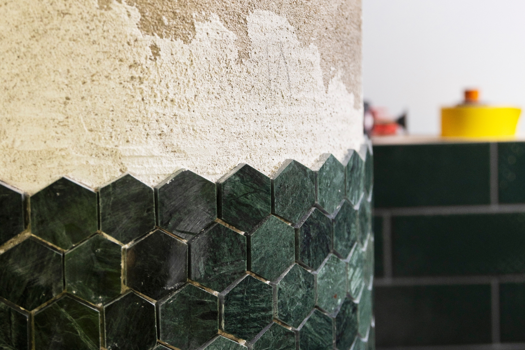 Mosaik detaljbild pelare